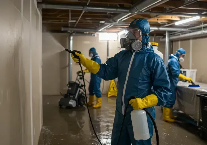 Basement Sanitization and Antimicrobial Treatment process in Seven Lakes, NC